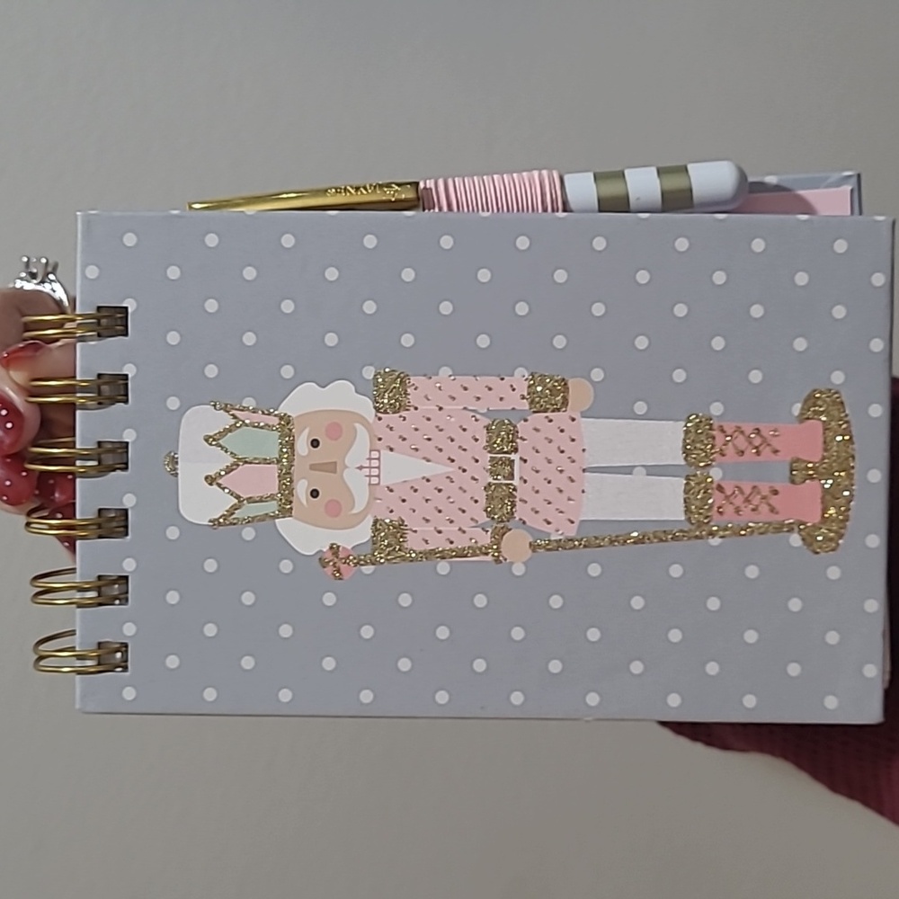 NWOT Polka Dot Nutcracker Flip Notebook